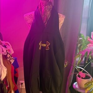 Under Armour Black Hoodie with Gold Emblem